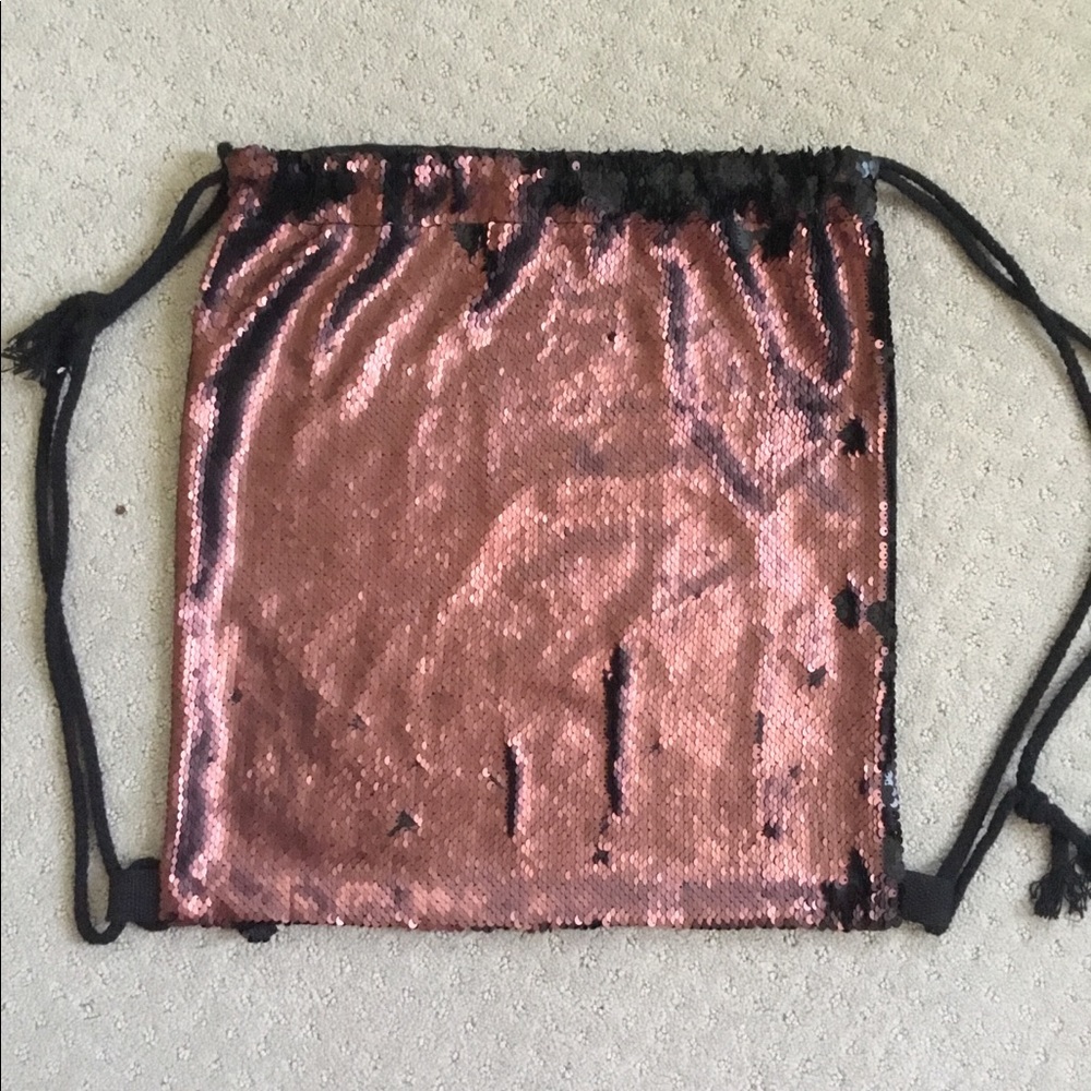 LIGHTLY USED Sequin Drawstring Bag